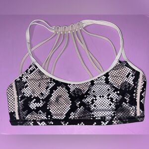 Lululemon Lighten Up Bra Ziggy Snake Butter Pink/ Mink Berry size 4